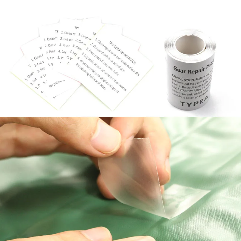 

Tent Repair Tape Transparent TPU Waterproof Patch Tenacious Self Adhesive Water Toys Camping Universal Swimming Ring Repair
