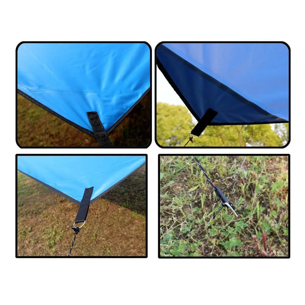 100*145cm Awning, Waterproof Tarp, Tent Shade, Ultralight, Garden Canopy, Sunshade, Outdoor, Camping, Hammock, Tourist, Beach, Sun Shelter, waterproof tarpaulin,waterproof tarp,tarpaulin rain cover,camping canopy