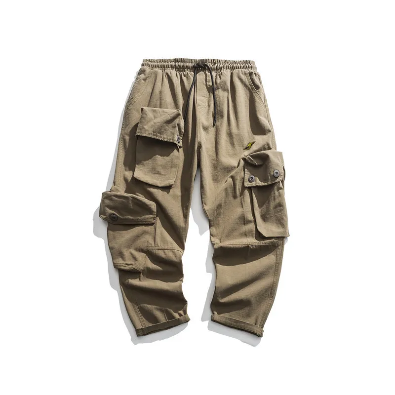

Tang Mu Cool Spring Clothing New Style Japanese Style Loose Harem Pants Trend Men Multi-pockets Wide Version Casual Cargo Trouse