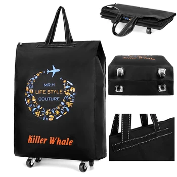 

Portable Grocery shopping cart Women Men hand bag folding Trolley Bag Wheel Bag Buy vegetables bag shopping bag trailer XYLOBHDG