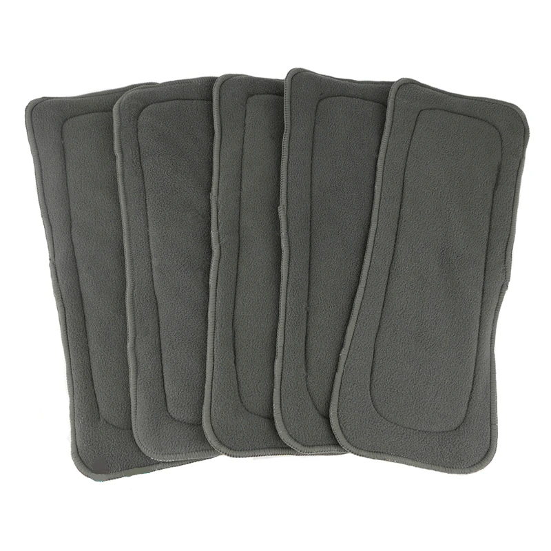 Pañal lavable reutilizable de 4 capas, forro de refuerzo para bolsillo Real, cubierta de pañal de tela, envoltura de microfibra, carbón de bambú