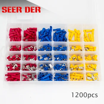 

1200PCS Wire Connector Insulated Terminals Assorted 10 Kinds Copper Crimp Electrical waterproof wire connector