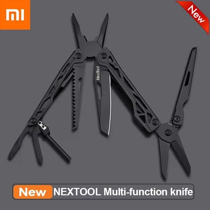 MIJIA-Alicates plegables para acampar, senderismo y ciclismo, herramientas multifuncionales, tijeras abrelatas portátiles, Oficial Nextool 10 en 1