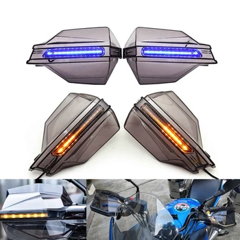 

Universal Motocross Motorcycle Handguards with Dynamic Turn Signal Led Dirt Bike Handlebar Hand Guard for Windproof Motorbike Pr