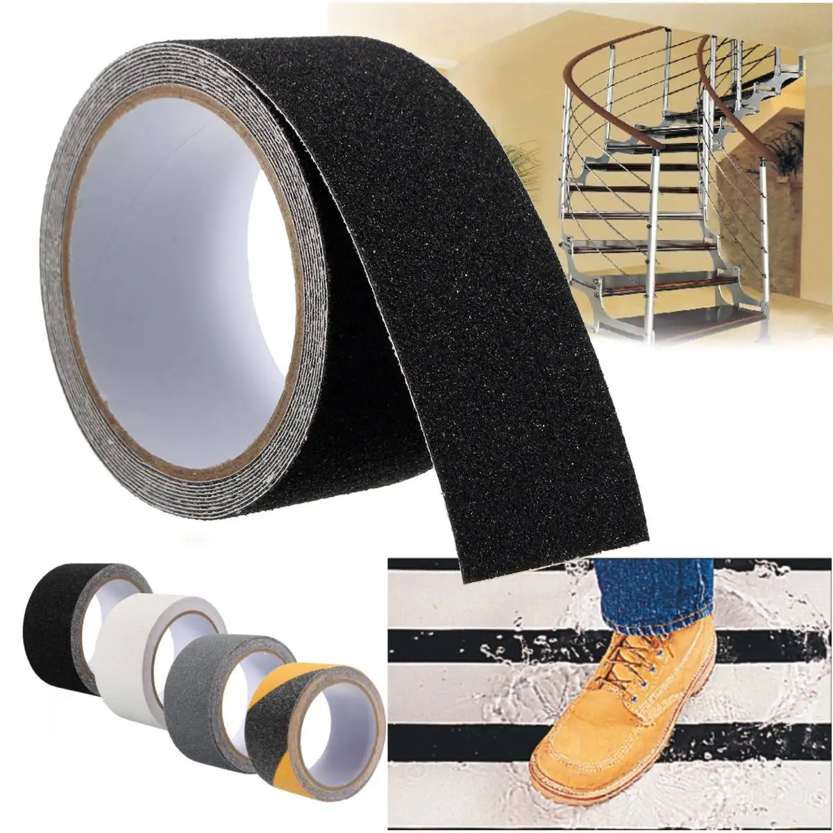 

Non Slip Safety Grip Tape Anti-Slip Indoor/Outdoor Stickers Strong Adhesive Safety Traction Tape Stairs Floor