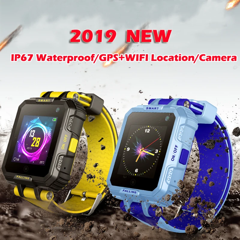  2019 IP67 Waterproof Smart 4G Remote Camera GPS WI-FI Kid Student Wristwatch SOS Video Call Monitor