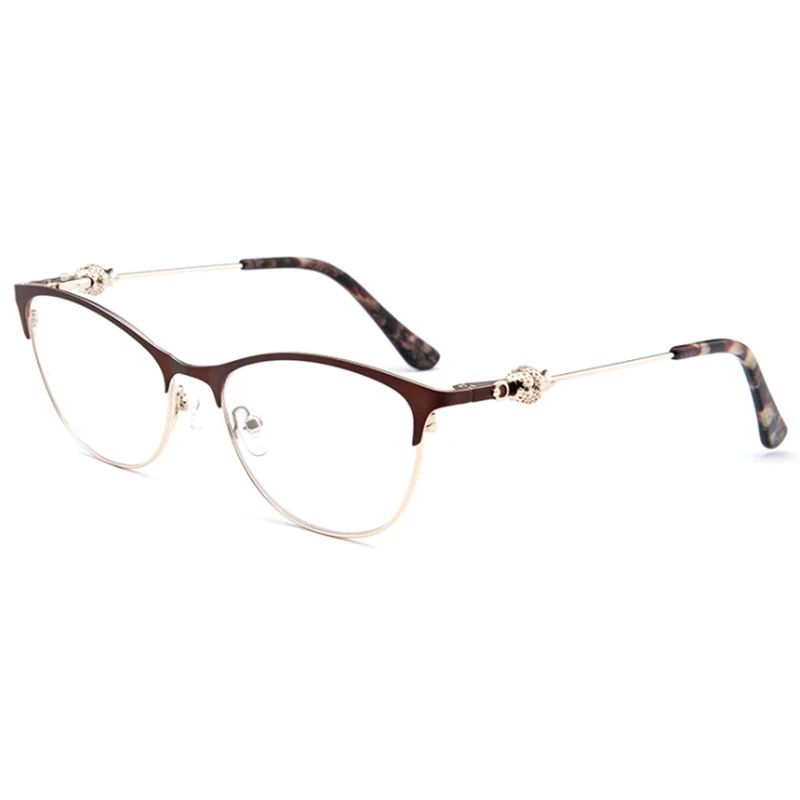 C2 Brown Golden Модные женские очки кошачий глаз, роскошные стильные оптические очки, оправа для женщин, очки по рецепту, оправы для очков - Цвет оправы: C2 Brown Golden