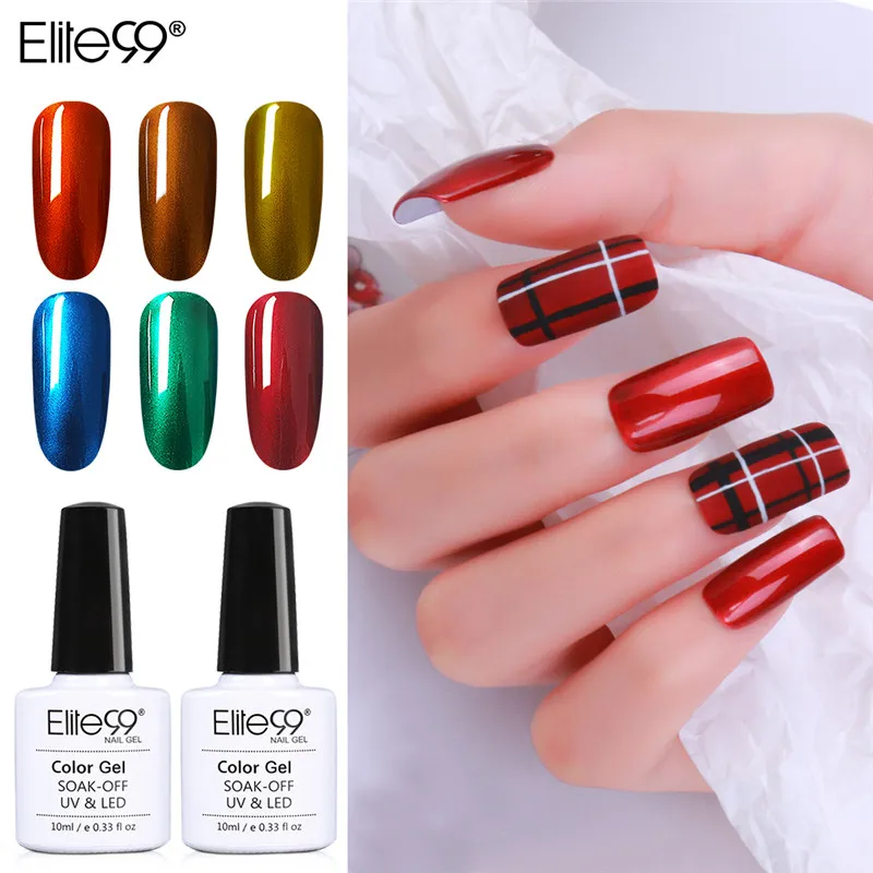 

Elite99 Holographic Mirror Effect Powder Pigment Laser Powder Enamel Gel Polish Mirror Effect Metal Nail Polish Lacquer Varnish