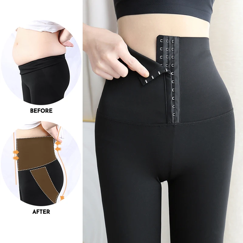 Women High Waist Leggings Fitness Yoga Pants Push Up Seamless Workout Pants Leggins Mujer Pantalon Stretch Waist Trainer Hook