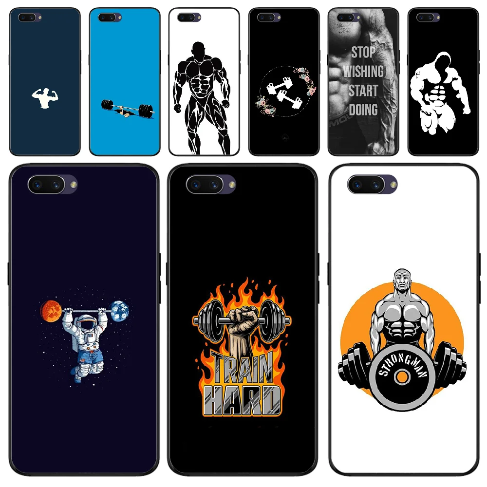 Reayou Bodybuilding Gym Fitness Customer High Quality Phone Case For OPPO F5 F9 F3 F11 pro A92020 K1 A77 RENO A52020 | Мобильные