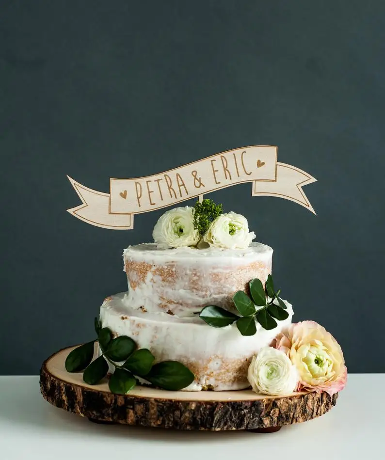 Изготовленный На Заказ гравировальный баннер свадебный торт
