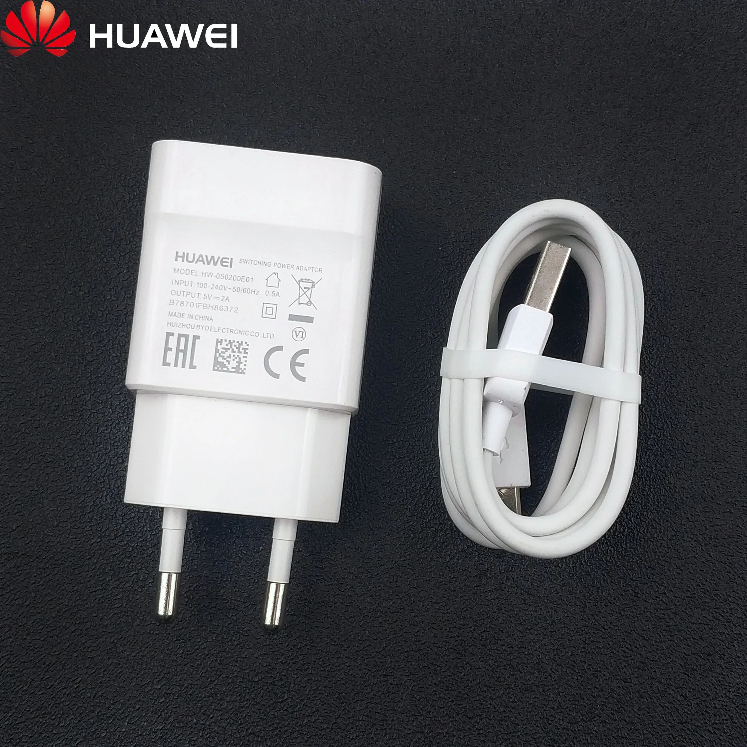 Huawei 10 Вт usb зарядное Зарядное устройство 5V 2A ЕС Кабель micro зарядный адаптер