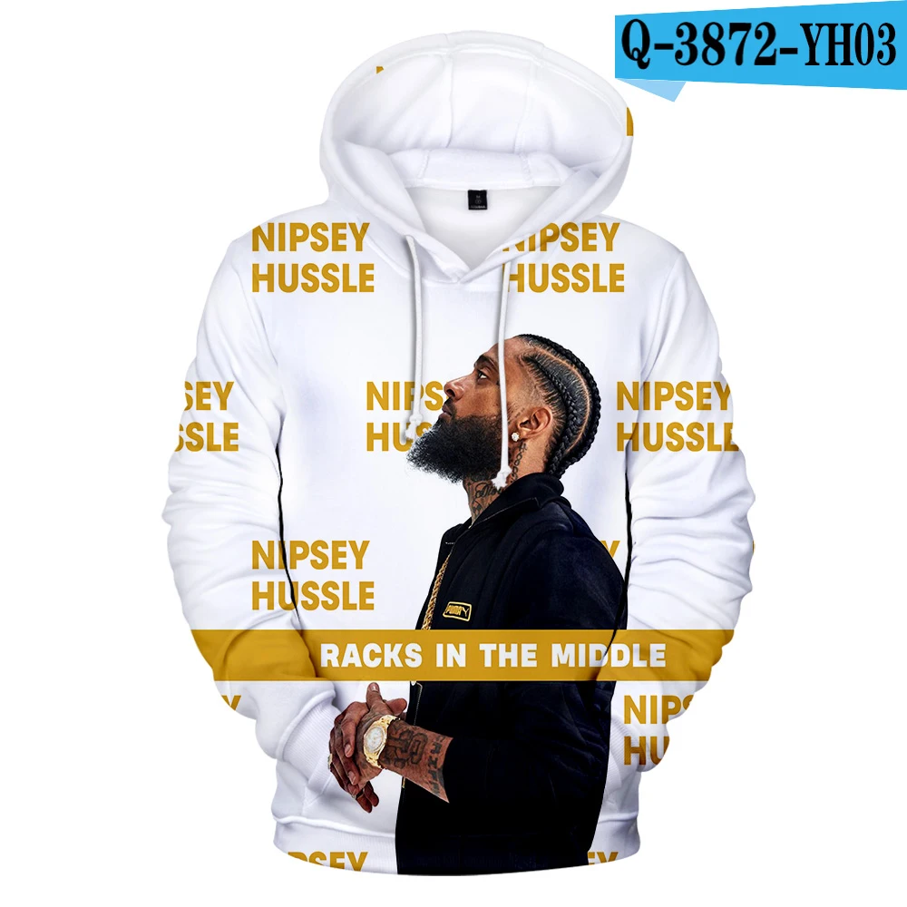 Креативная Толстовка Nipsey Hussle толстовки большого размера с длинным рукавом