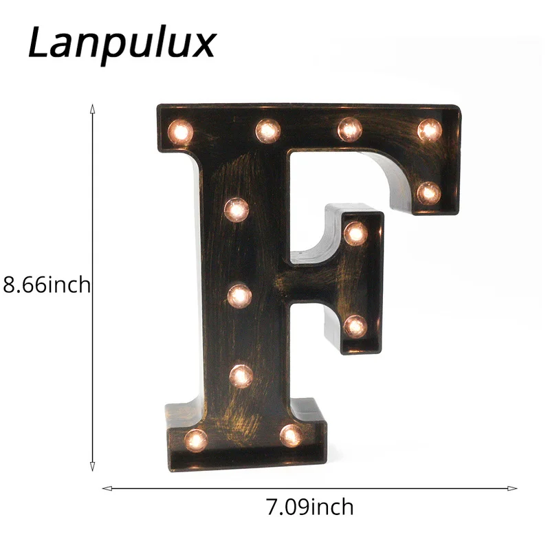 Lanpulux 3D Алфавит буквы светодиодный ночник в ретро стиле бар кофе декор Освещение светильники настенные подвесные буквы лампы