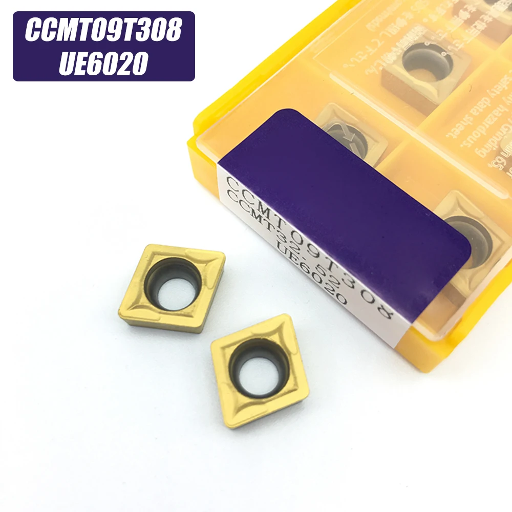 10 шт. CCMT09T308 UE6020 карбидные вставки внутренний токарный инструмент CCMT 09T308 торцевые
