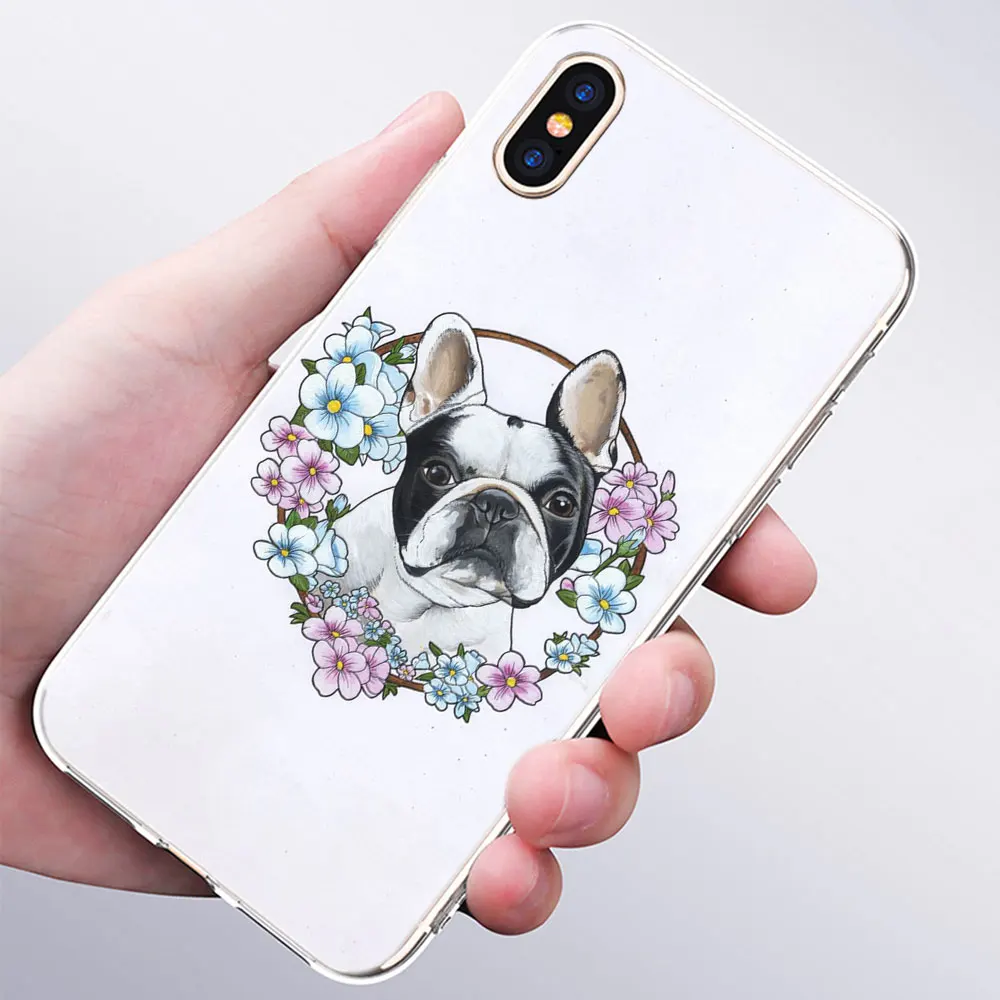 Роскошный мягкий силиконовый чехол для телефона французская собака породы бульдог для Apple iPhone 11 Pro XS Max X XR 6 6S 7 8 Plus 5 5S SE Модный чехол - Цвет: 011