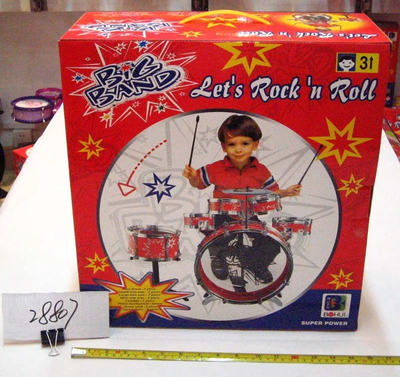 

Children'S Educational Early Childhood Musical Instrument Toy ENLIGHTEN Music Toy Jazz Drum Percussion Instrument Drum Kit