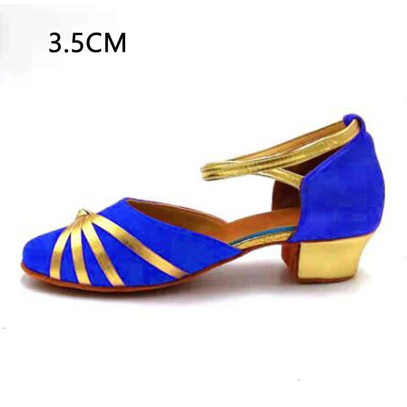 Women's sChildren's Latin Dance Shoes Ladies Girls Tango/Ballroom Dancing Shoes Low Heel 3-4CM Salsa Sandals Kids Home Sneaker