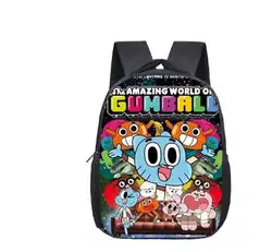 12 дюймов удивительный мир Gumball школьные сумки Детский сад Дети рюкзак для девочек мальчиков детские рюкзаки Mochila