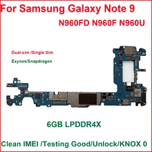 Оригинальная разблокированная материнская плата для Samsung Galaxy Note 9 N960F N960FD N960U N960N 128 ГБ 512G материнская плата логическая плата Оригинальная разблокированная материнская плата для Samsung Galaxy Note 9 N960F N960FD N960U N960N 128 ГБ 512G материнская плата логическая плата