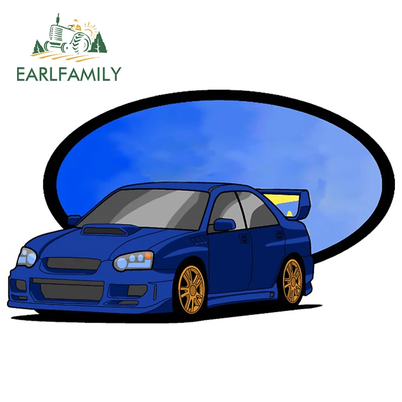 Earlfamily 13Cm X 7.9Cm For Blue Japan Series Vinyl Car Stickers Anime Waterproof Personality Decal Snowboard Window Decoration