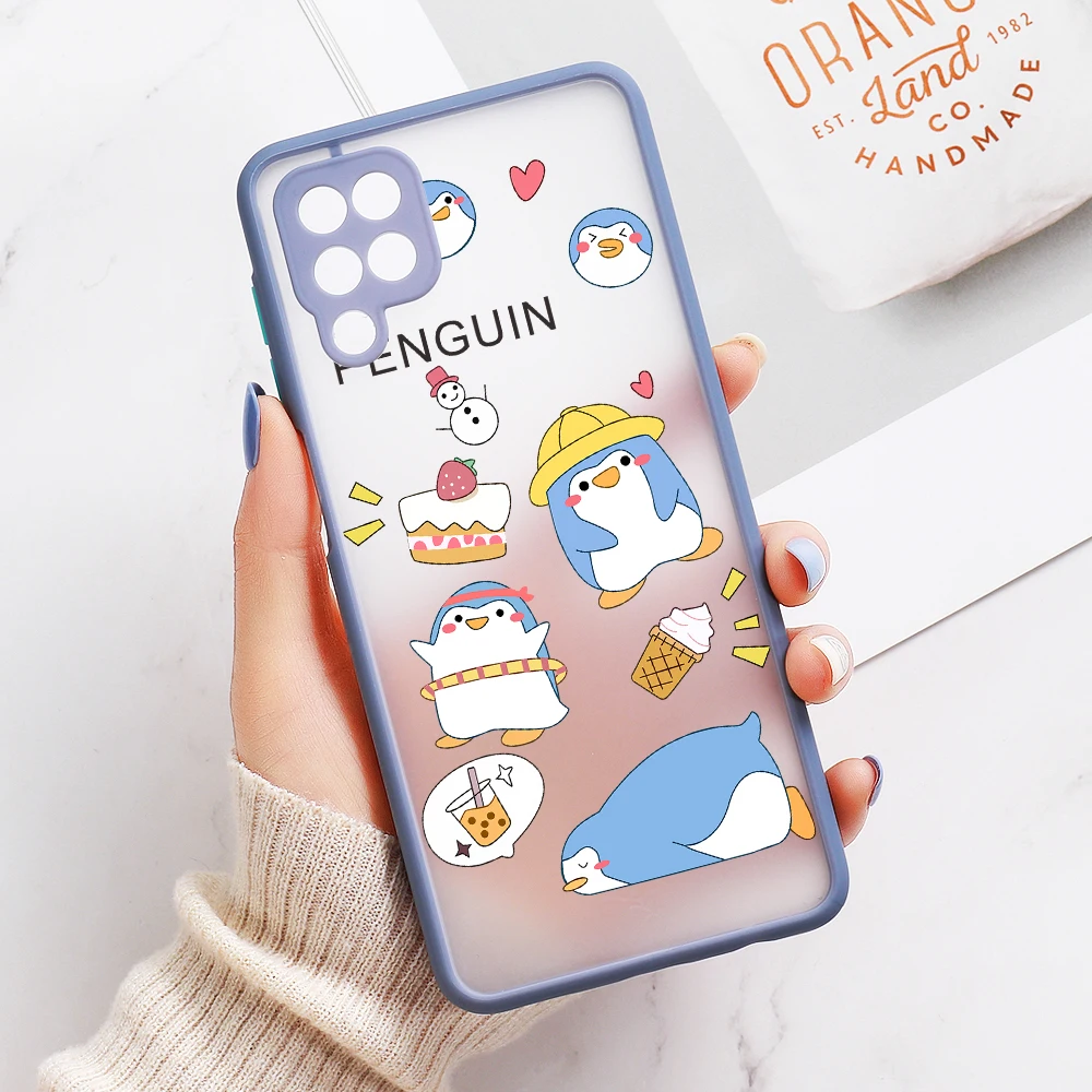 A52 Case For Samsung A32 Cases Luxury Hard Matte Funda Samsung S21 Ultra S20 FE Plus A72 A12 A21S A 32 52 Lens Protection Covers