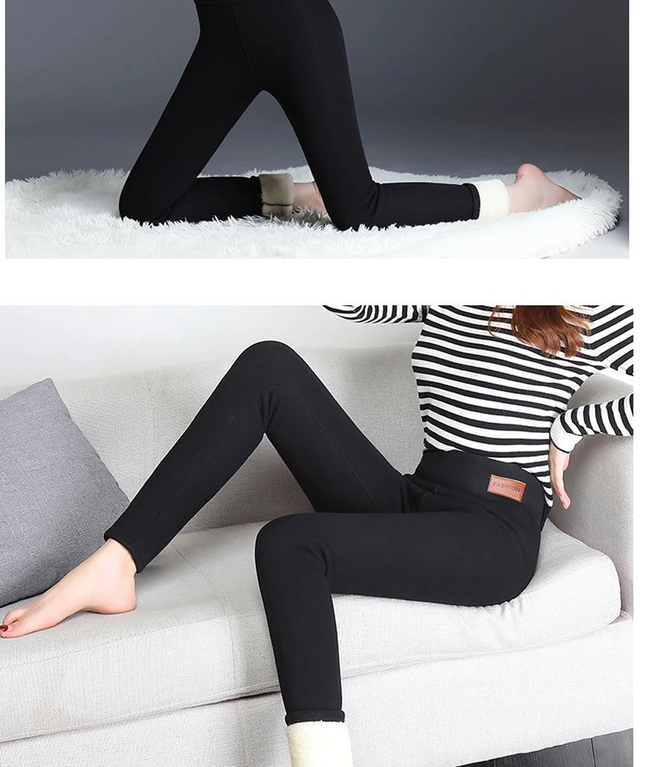 fleece lined leggings 2022NEW Winter Pants Thermal Leggings High Waisted Pants For Women Flannel Streetwear Trousers Women Winter Casual Pants Women ribbed leggings