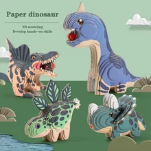 

Dinosaur 3d three-dimensional jigsaw puzzle paradise scene puzzle animal assembly model children's educational toys