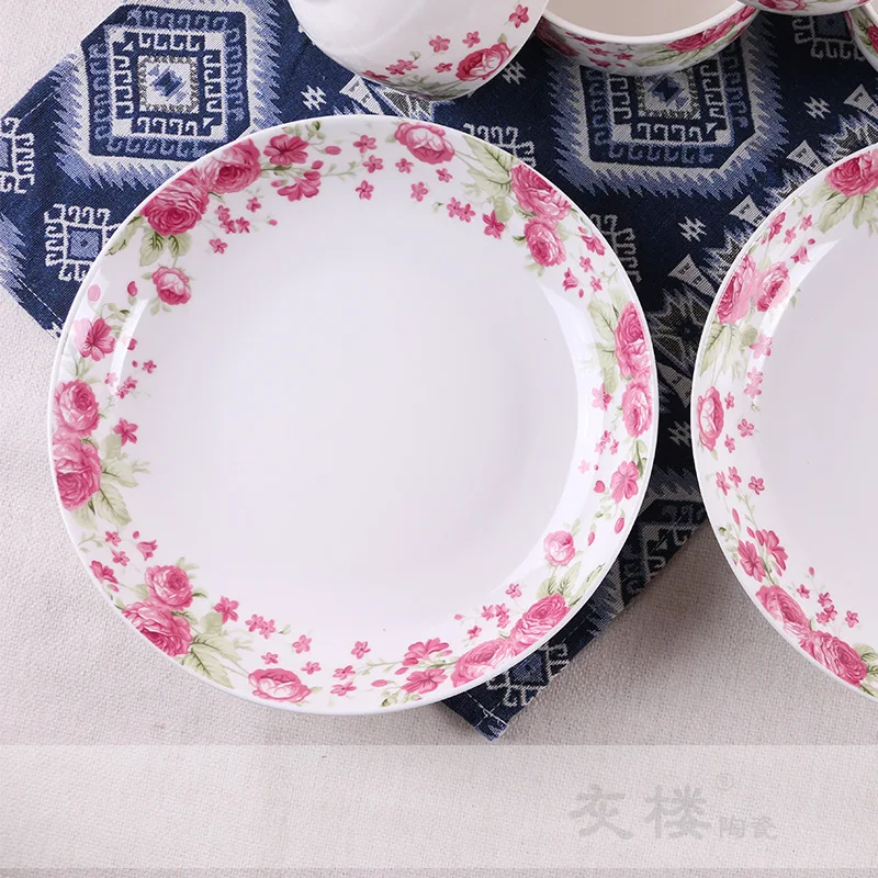 

Creative Wedding Home Hotel Gift China Bowl Dish & Plate Tableware 14 Pieces Ceramic Tableware Set Customizable Logo