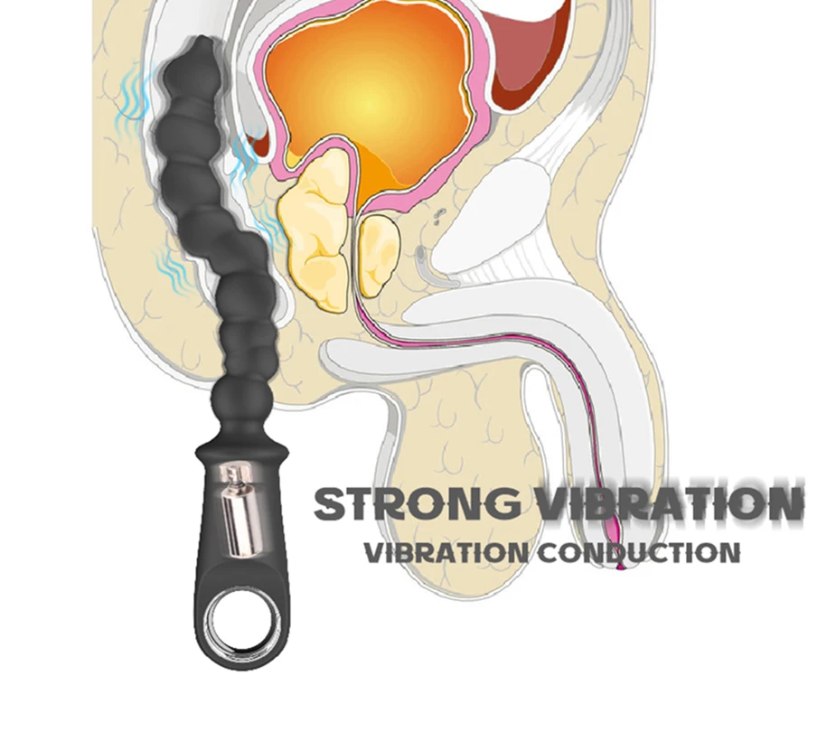 Good Price for  Irregular Particals Anal Beads 360 Degree Bending Prostate Massage Strong Vibration Butt Plug Sex T