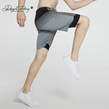 

DAVYDAISY Men Summer Quick Dry Shorts 2 in 1 Leggings Inside Short Pants Casual Streetwear Male Breathable Loose Shorts MK020