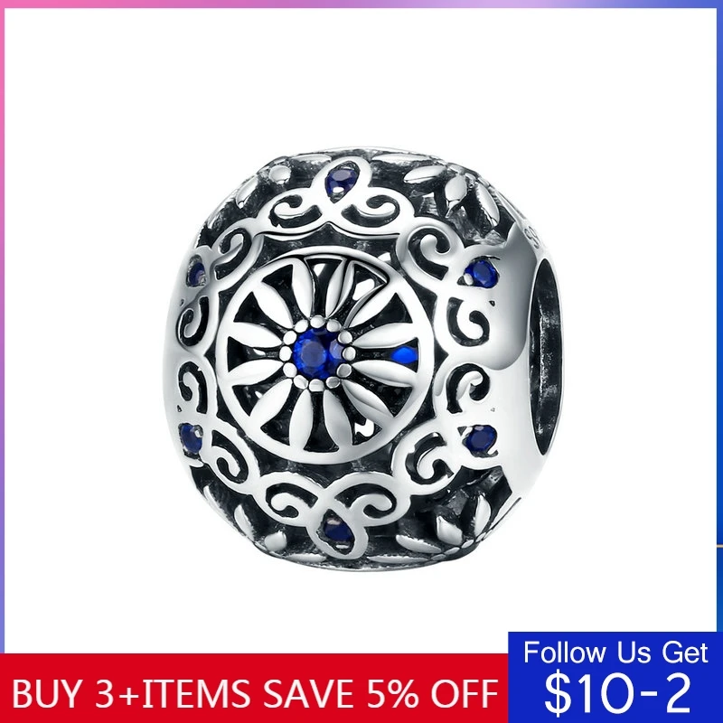 

CodeMonkey Original Beads Fit Charm Bracelet 925 Sterling Silver Intricate Lattice Openwork Ball With Clear CZ DIY Jewelry C1119