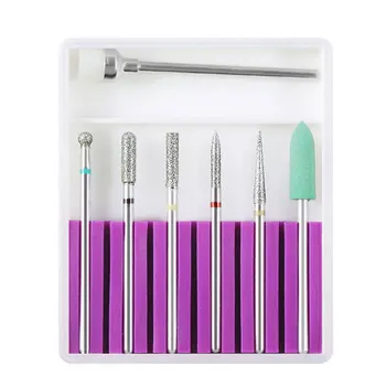 

2019 Nail Drill Bits Set Tungsten Steel Alloy Replacement Nail Polish Head Manicure Tool