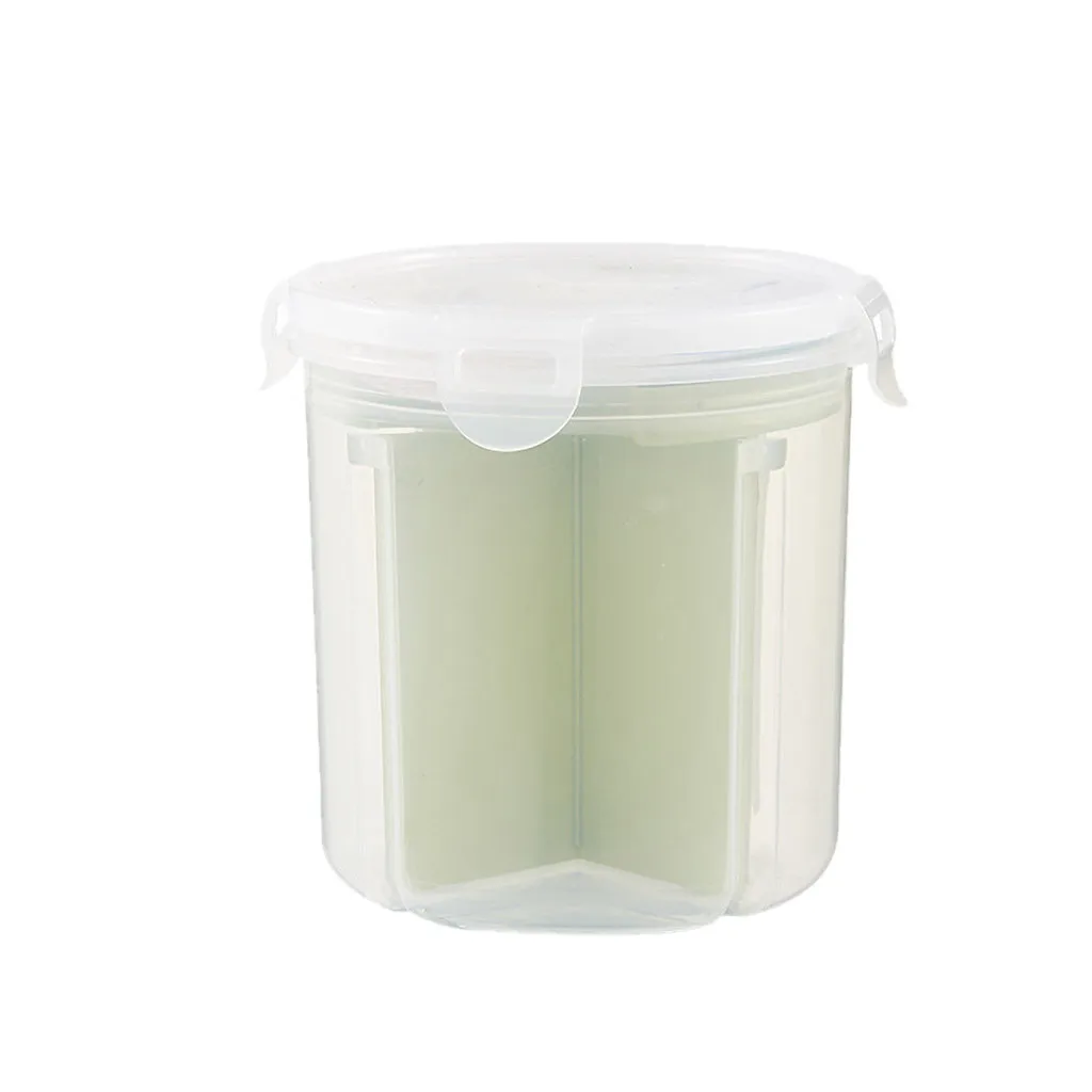 Рис бобы Stoarge Jar с крышкой уплотнения 4 решетки Холодильник Хранения Пищи Контейнер пластиковый кухонный ящик для хранения#25