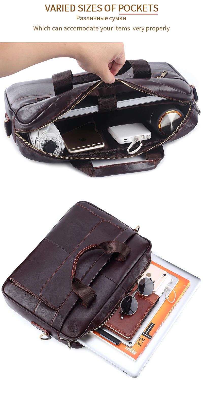 Брендовый мужской портфель из натуральной кожи формата А4, большая сумка, деловая офисная сумка, 14 дюймов, для ноутбука, из коровьей кожи, мужская Сумка для документов, ts, сумка для компьютера