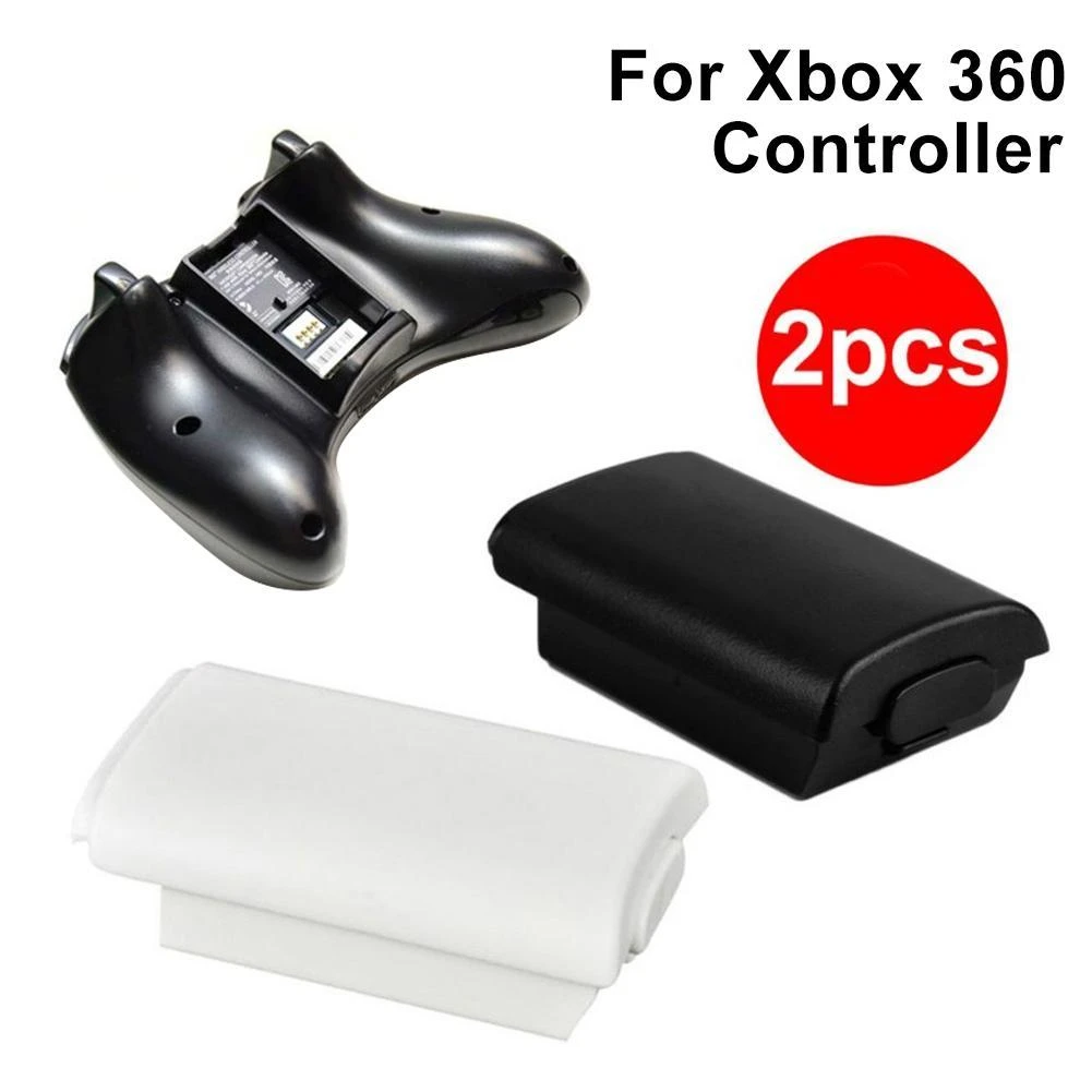 Carcasa trasera de batería AA recargable para mando inalámbrico Xbox 360,  accesorios de juego blanco y negro, 2 uds.|Accesorios y piezas de  reemplazo| - AliExpress