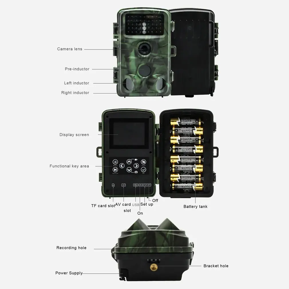 Следовая камера HC800A IP65 водонепроницаемая лесная охотничья камера ночного видения инфракрасный светодиодный камера дикой природы фото ловушки Скауты