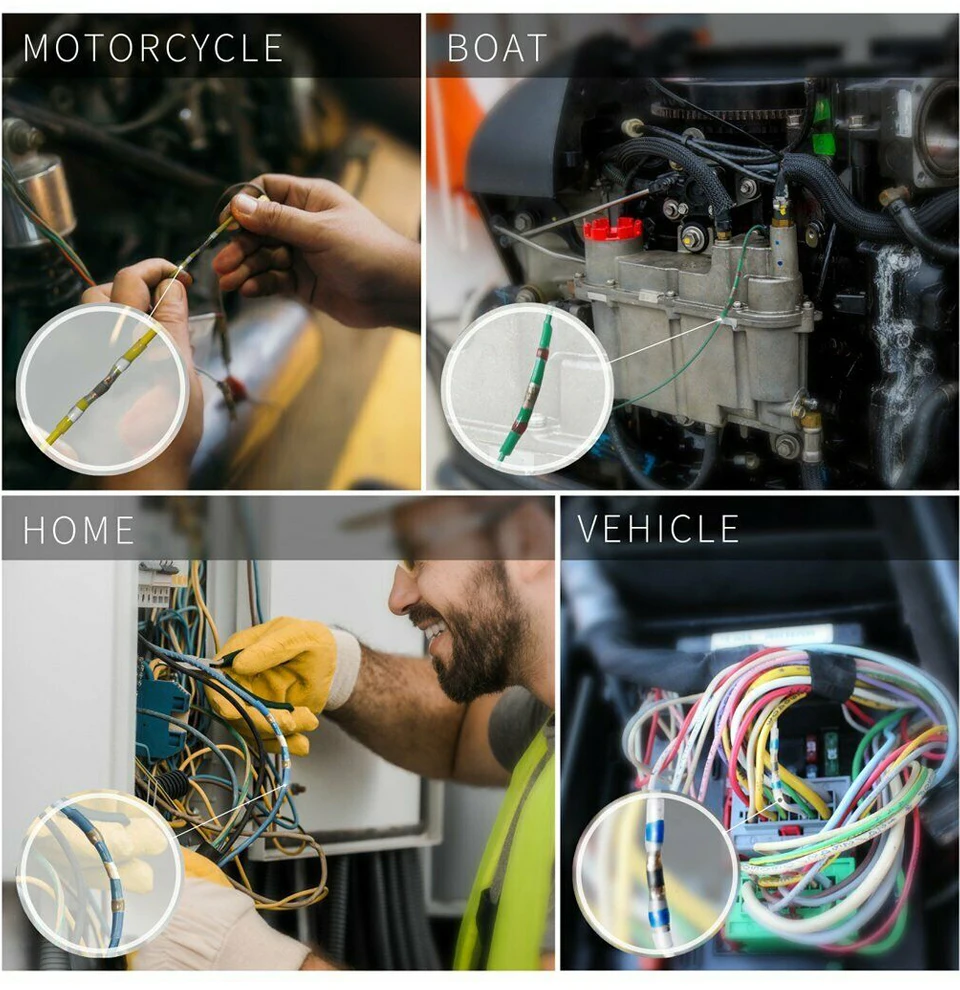 Connector terminal tool electrical terminal kit Wire Connectors Waterproof Solder Seal Heat Shrink Butt Connectors Terminator
