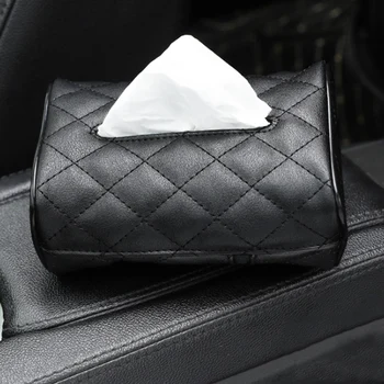 

Hanging Type Car Tissue Bag Car Tissue Box Leather Sun Visor Chair Back Organizer Creative Napkin Paper Tray Cover Holder