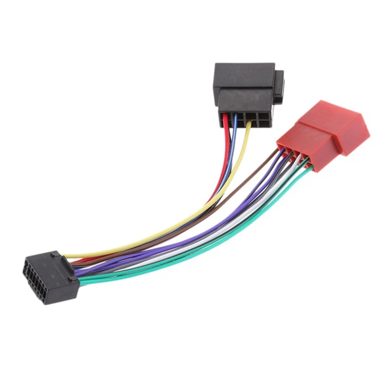 Wire Harness Adaptor Radio ISO Standard Connector Adapter 16 Pin Plug Cable Car Wire Cable Adapter