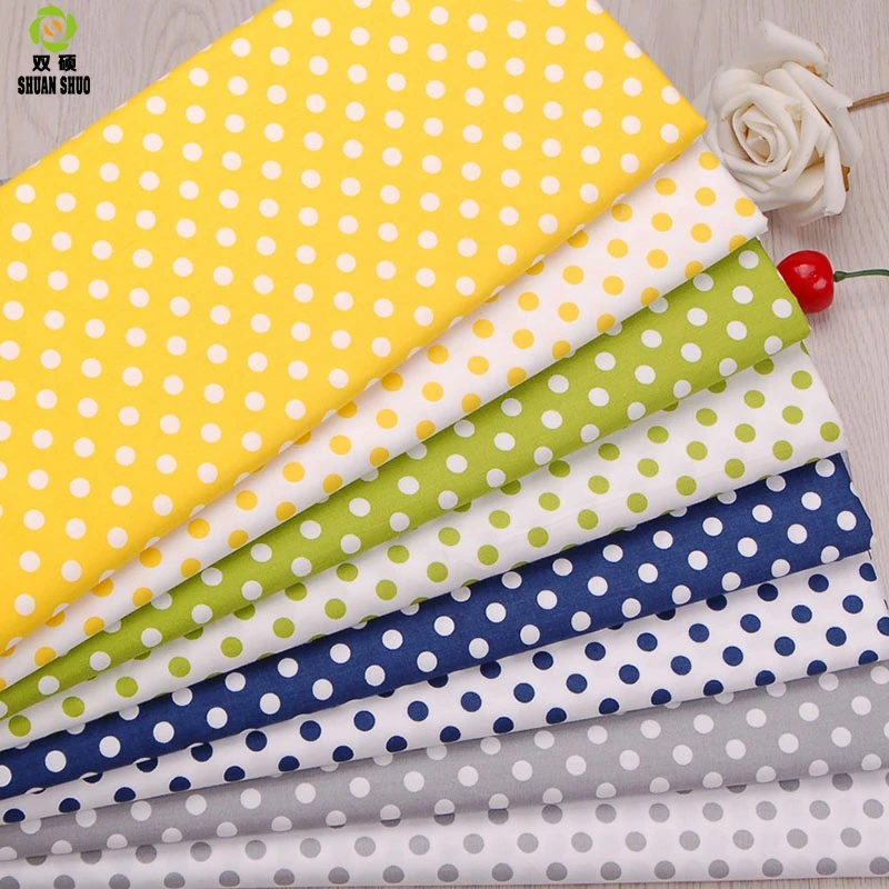 

Shuanshuo Dot Style Cotton Quilting Fabric Cloth Of Handmade DIY Sewing Baby&Children Sheets Dress 40*50cm 8pcs/lot