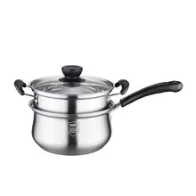 Емкость для молока из нержавеющей стали, кастрюля для супа, утолщенная кухонная лапша, емкость для молока, детская вспомогательная кастрюля для горячего молока, кастрюля для индукционной плиты, газовая Универсальная