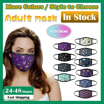 

10PC Adult Anti-stof Veilig Ademend Face Mask Anti-Dust Sand Exhaust Sunscreen Planet Space Astronaut Cycling Mask Mascarillas
