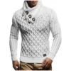 2021 New Men Autumn Winter Sweater Turtleneck Long Sleeve Pullover Solid Sweater Fashionable Design Daily Top Blouse Maglioni 3