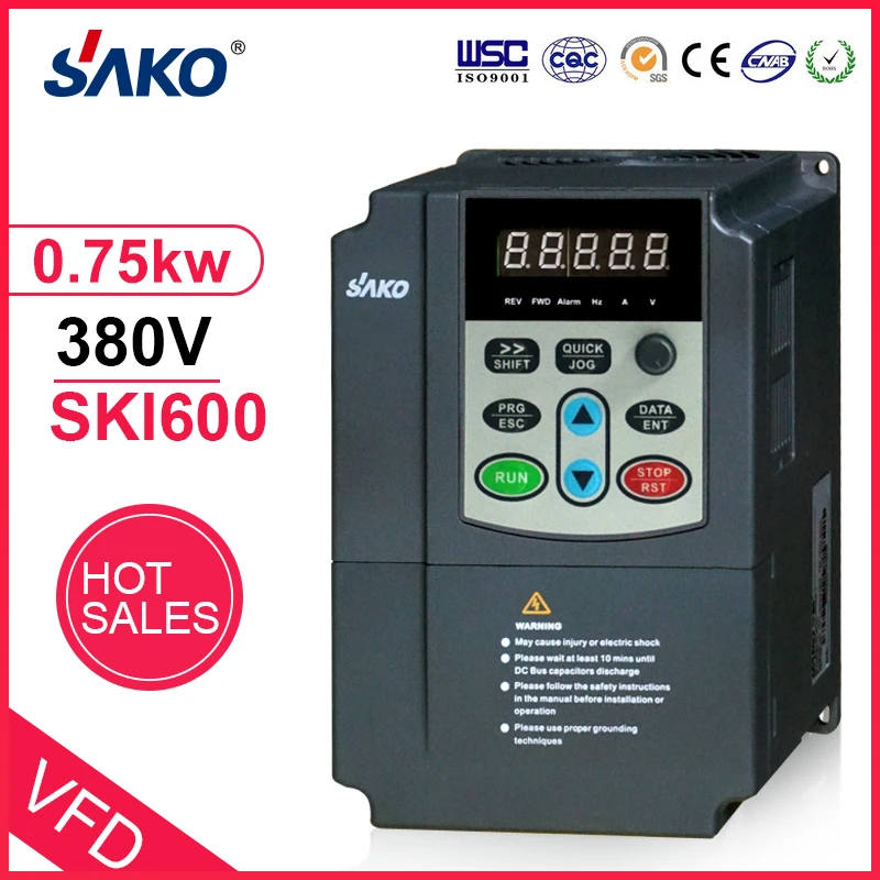 SAKO SKI600 380V 0.75KW 1HP VFD Variable Frequency Drive Inverter for Motor Speed Control | Обустройство дома