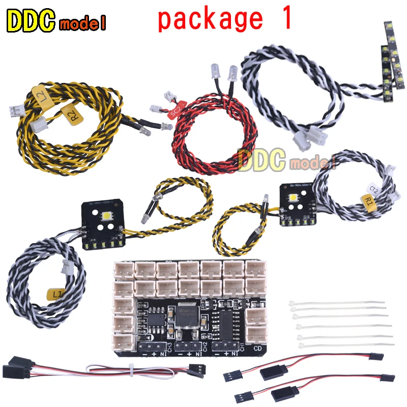 INJORA Grupo de Luces Delanteras y traseras con Sistema de luz LED para 1//10 RC Traxxas TRX4 Bronco 82046-4