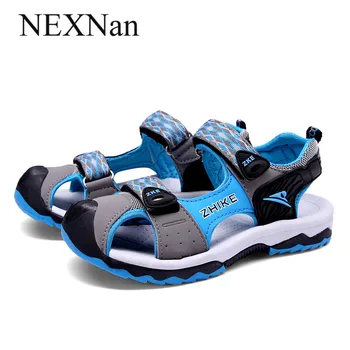 

NEXNan Summer Boys Sandals For Kids Shoes Beach Children Sandals Girls Shoes Close-Toe Breathable Cut-outs School sandalias