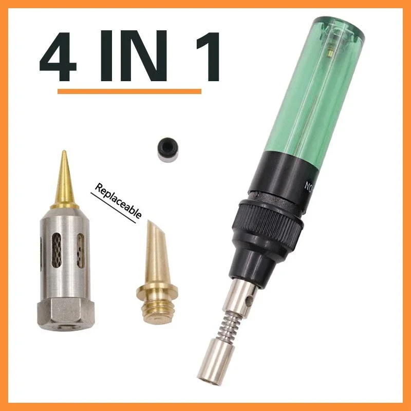 1300 Celsius Butane 4 In 1 Portable Soldering Iron Kit Welding Pen Burner  Blow Torch Gas Soldering Iron Cordless Butane Tip Tool