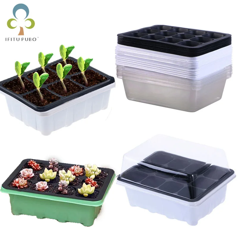 1/5/10/20 Packs 12 Cells Seedling Starter Tray Germination