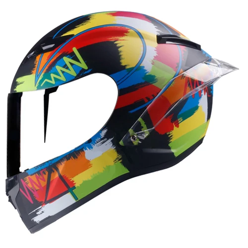 Полнолицевой мотоциклетный шлем граффити-Art Casco De Moto DOT approved Capacete для гоночного мотокросса по бездорожью - Цвет: Matte-2